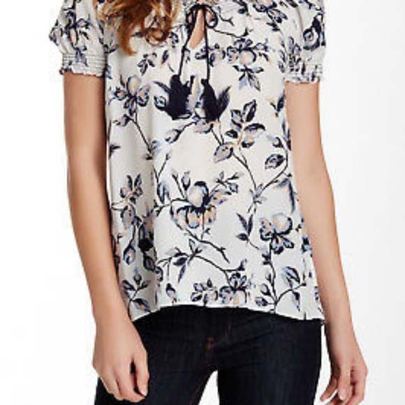 JOIE'Masha' Floral Print Silk Blouse - Picture 1 of 6